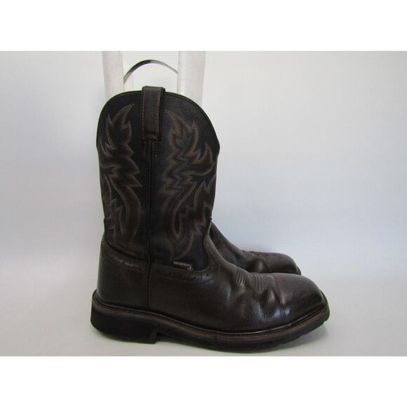 Wolverine Mens Size 12 M Brown Leather Steel Toe Cowboy Western Boots main image 6
